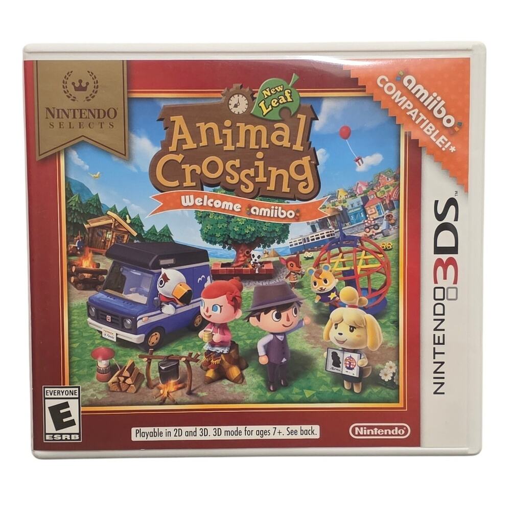 Animal Crossing New Leaf Welcome Amiibo Nintendo 3DS Game Complete w Case